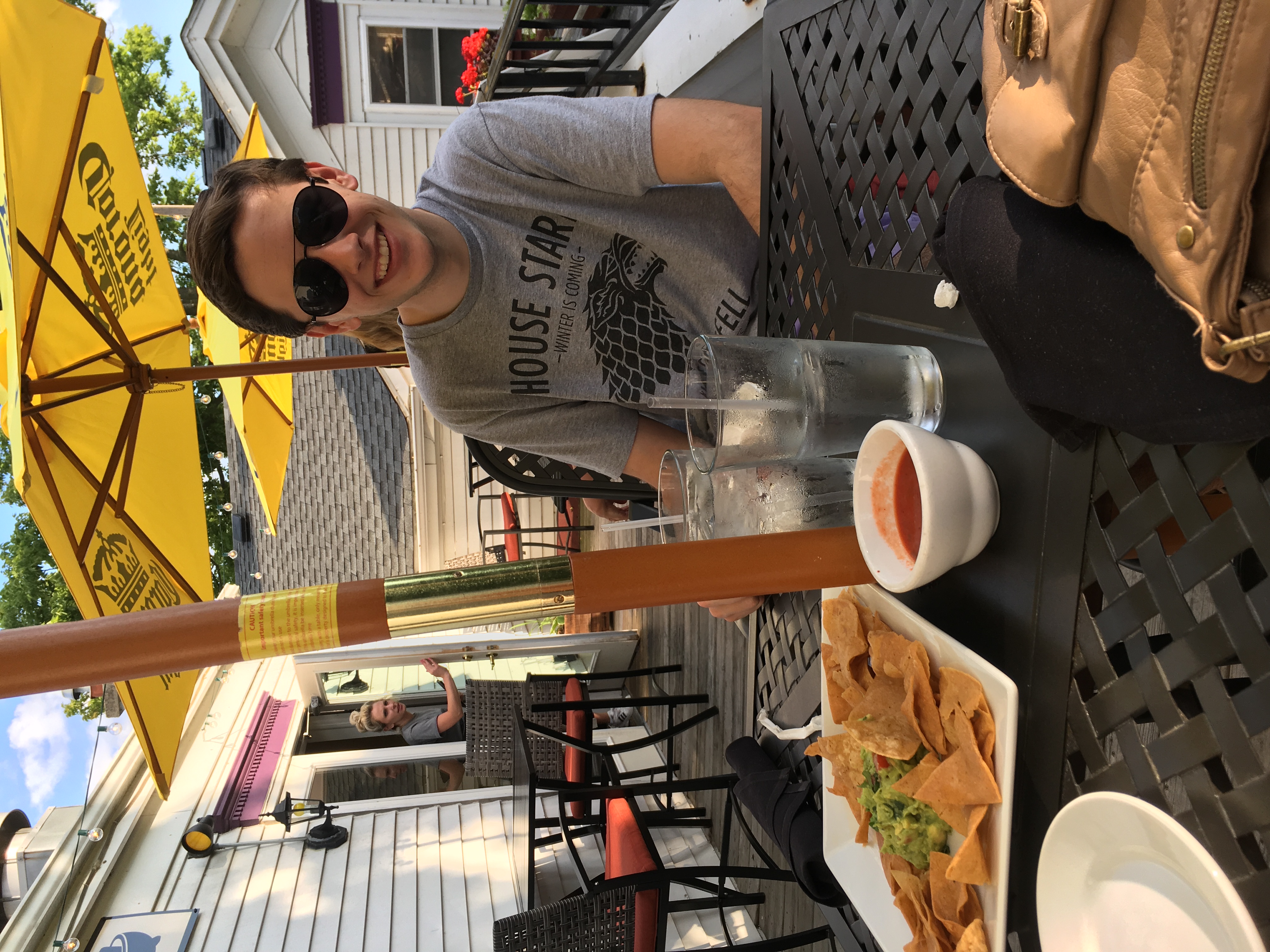 Bradon at restaurant